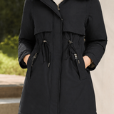 Versatile Detachable Sleeve Drawstring Waist Parka