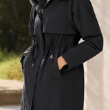Versatile Detachable Sleeve Drawstring Waist Parka