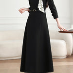 Elegant Polka Dot Tie Neck A-Line Dress - liwisi