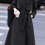 Versatile Double Breasted Belted Long Trench Coat - liwisi