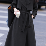 Versatile Double Breasted Belted Long Trench Coat - liwisi