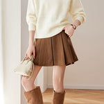 Chic Crew Neck Ribbed Knit Sweater with Pearl Details - liwisi