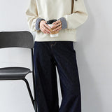 Casual Layered Look Sweatshirt with Plaid Panels and Half Placket - liwisi