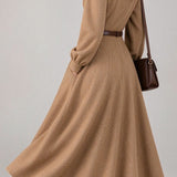 French Chic Crew Neck Balloon Sleeve Dress - liwisi