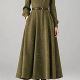 French Chic Crew Neck Balloon Sleeve Dress - liwisi