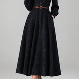 French Chic Crew Neck Balloon Sleeve Dress - liwisi