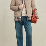 Casual Diamond Quilted Collared Padded Jacket - liwisi