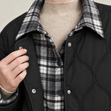 Casual Diamond Quilted Collared Padded Jacket - liwisi