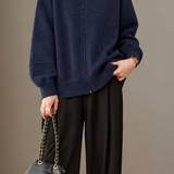 Casual Colorblock Collared Long Sleeve Knit Cardigan - liwisi