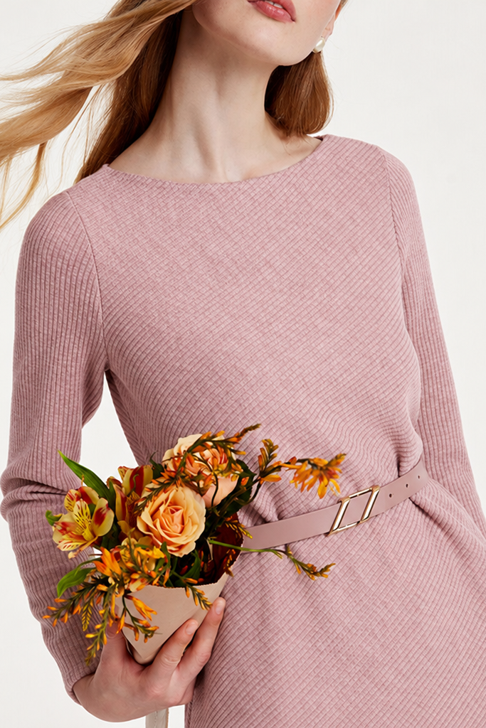 Delicate Asymmetrical Knit Sweater and Pleated Mesh Skirt Set - liwisi