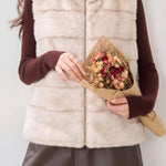 Chic Turtleneck Sleeveless Fuzzy Vest - liwisi