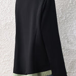 Chic Colorblock Collared Long Sleeve Shirt - liwisi