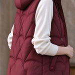 Casual Hooded Diamond Quilted Padded Vest - liwisi