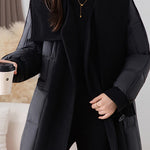 Chic Scarf Collar Quilted Mid-Length Padded Coat - liwisi