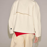 Casual Collared Cropped Trench Jacket - liwisi