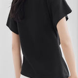 Minimalist versatile asymmetrical T-shirt - liwisi