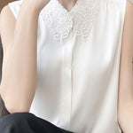 Polo collar sleeveless shirt - liwisi