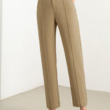 Solid color straight leg nine-point pants