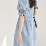 French denim dress - liwisi