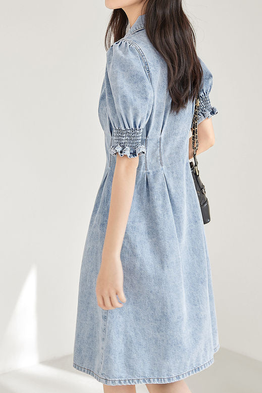 French denim dress - liwisi