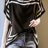 Two-Piece Striped Printed Top