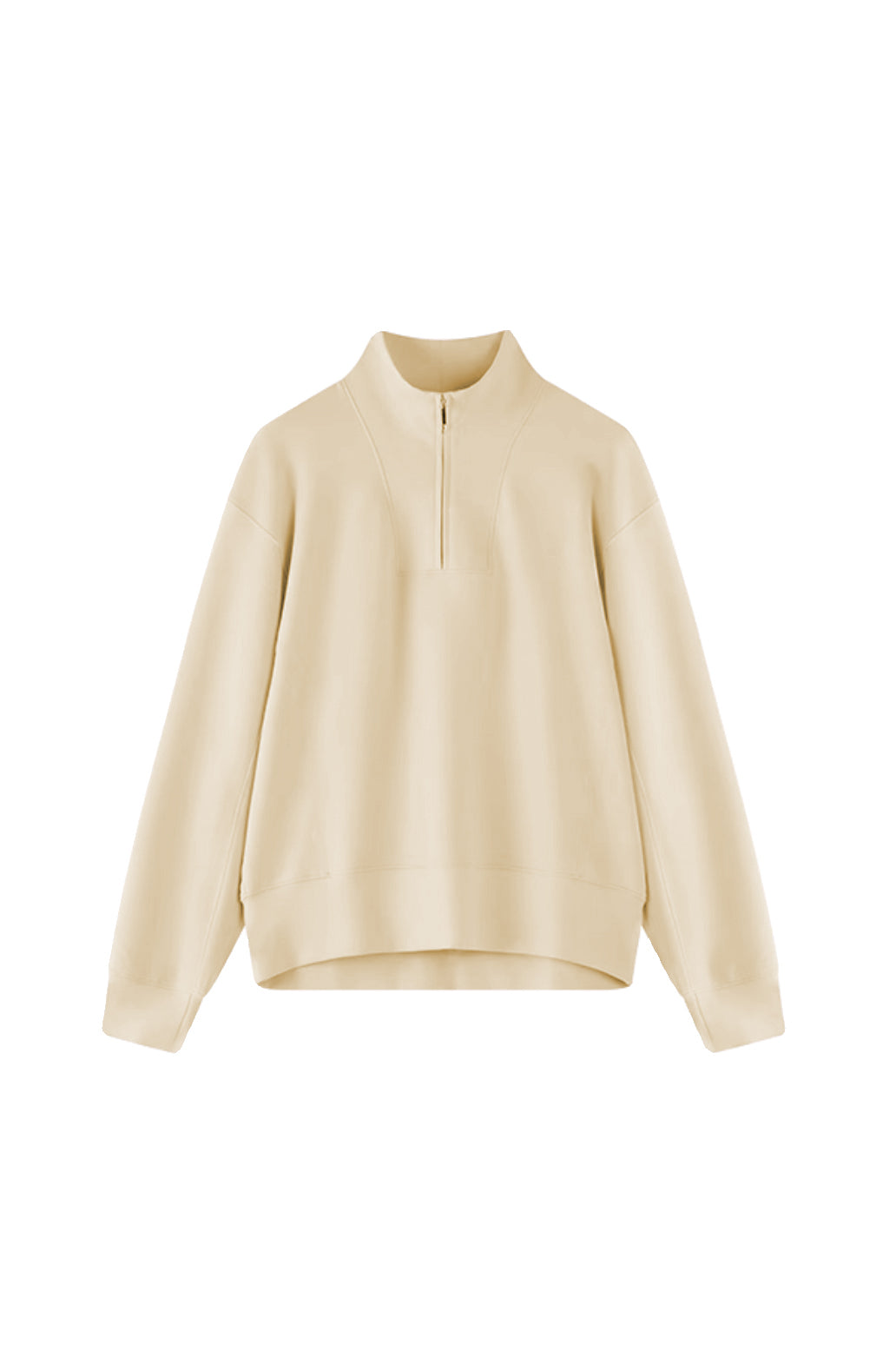 トールカラーシンプルハーフアップスウェット - liwisi