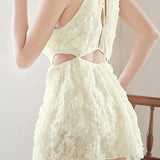 Solid color lace one-piece swimsuit