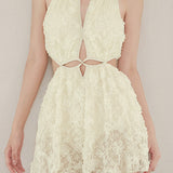 Solid color lace one-piece swimsuit