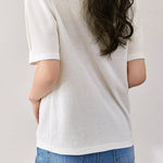 Minimalist waffle textured bubble short sleeve polo shirt - liwisi