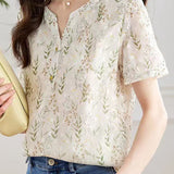 Round neck floral print top