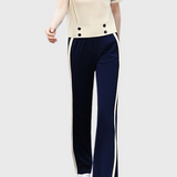 Collared Color Block Two-Piece Set