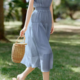 Flowy Pleated Vacation Dress