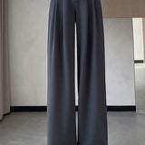Lettered high-waisted floor-length casual pants