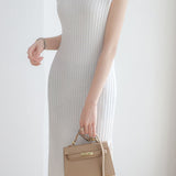 V-neck cap sleeve fitted dress with side slits in ribbed knit - liwisi