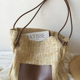 Vacation Style Straw Shoulder Bag