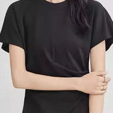 Minimalist versatile asymmetrical T-shirt - liwisi