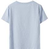 Round Neck Art Print Jacquard Check Contrast T-Shirt with Lining