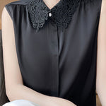 Polo collar sleeveless shirt - liwisi
