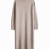 オフネックラグランスリーブシフトニットワンピース　4色入 - liwisi