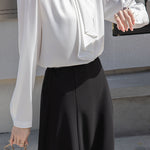 Elegant Commuter Bow Tie Shirt - liwisi