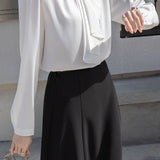 Elegant Commuter Bow Tie Shirt - liwisi