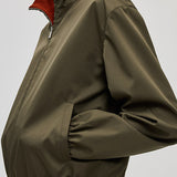 Casual Color‑Block Lapel Long Sleeve Reversible Jacket