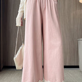 Lace trim spliced pants