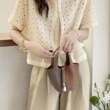 Faux two-piece spliced button-up short sleeve shirt