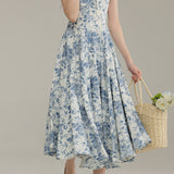 Printed Cami A-line Maxi Dress
