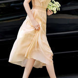 Flowy Pleated Vacation Dress