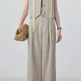 Lace suit vest with long pants set