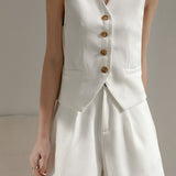 Suit vest with shorts set