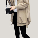 Casual Versatile Hooded Trench Coat