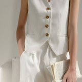 Suit vest with shorts set